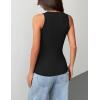 image:imageZeagoo Tank Tops with Built in Bra for Women Sleeveless Crewneck Racerback Ribbed Fitted Tops Basic Summer Clothing 20261black
