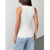 image:imageZeagoo Tank Tops with Built in Bra for Women Sleeveless Crewneck Racerback Ribbed Fitted Tops Basic Summer Clothing 20261white
