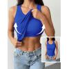 image:imageZeagoo Tank Tops with Built in Bra for Women Sleeveless Crewneck Racerback Ribbed Fitted Tops Basic Summer Clothing 2026Blue