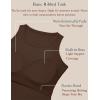 image:imageZeagoo Tank Tops with Built in Bra for Women Sleeveless Crewneck Racerback Ribbed Fitted Tops Basic Summer Clothing 2026Brown