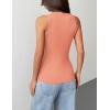 image:imageZeagoo Tank Tops with Built in Bra for Women Sleeveless Crewneck Racerback Ribbed Fitted Tops Basic Summer Clothing 2026Coral