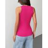 image:imageZeagoo Tank Tops with Built in Bra for Women Sleeveless Crewneck Racerback Ribbed Fitted Tops Basic Summer Clothing 2026Hot Pink