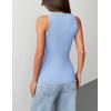 image:imageZeagoo Tank Tops with Built in Bra for Women Sleeveless Crewneck Racerback Ribbed Fitted Tops Basic Summer Clothing 2026Light Blue
