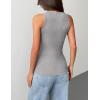 image:imageZeagoo Tank Tops with Built in Bra for Women Sleeveless Crewneck Racerback Ribbed Fitted Tops Basic Summer Clothing 2026Light Grey