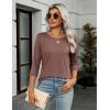 image:imageZeagoo Women Tops 3 Pack 34 Sleeve Crewneck Cute Basics Tees Casual Fashion Summer Spring T Shirts Business Work Tee TopBlackapricotcoffee