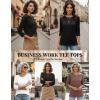 image:imageZeagoo Women Tops 3 Pack 34 Sleeve Crewneck Cute Basics Tees Casual Fashion Summer Spring T Shirts Business Work Tee TopBlackapricotcoffee