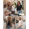 image:imageZeagoo Women Tops 3 Pack 34 Sleeve Crewneck Cute Basics Tees Casual Fashion Summer Spring T Shirts Business Work Tee TopBlackapricotcoffee