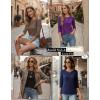 image:imageZeagoo Women Tops 3 Pack 34 Sleeve Crewneck Cute Basics Tees Casual Fashion Summer Spring T Shirts Business Work Tee TopBlacknavy Bluefuchsia