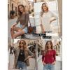 image:imageZeagoo Women Tops 3 Pack 34 Sleeve Crewneck Cute Basics Tees Casual Fashion Summer Spring T Shirts Business Work Tee TopBlackredapricot