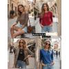image:imageZeagoo Women Tops 3 Pack 34 Sleeve Crewneck Cute Basics Tees Casual Fashion Summer Spring T Shirts Business Work Tee TopBlackredblue