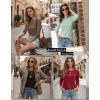 image:imageZeagoo Women Tops 3 Pack 34 Sleeve Crewneck Cute Basics Tees Casual Fashion Summer Spring T Shirts Business Work Tee TopBlackredgreen