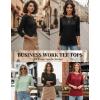 image:imageZeagoo Women Tops 3 Pack 34 Sleeve Crewneck Cute Basics Tees Casual Fashion Summer Spring T Shirts Business Work Tee TopBlackredgreen