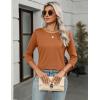image:imageZeagoo Women Tops 3 Pack 34 Sleeve Crewneck Cute Basics Tees Casual Fashion Summer Spring T Shirts Business Work Tee TopBlackredorange
