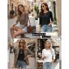 image:imageZeagoo Women Tops 3 Pack 34 Sleeve Crewneck Cute Basics Tees Casual Fashion Summer Spring T Shirts Business Work Tee TopBlackwhitecoffee