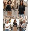 image:imageZeagoo Women Tops 3 Pack 34 Sleeve Crewneck Cute Basics Tees Casual Fashion Summer Spring T Shirts Business Work Tee TopBlackwhitegrey