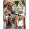 image:imageZeagoo Women Tops 3 Pack 34 Sleeve Crewneck Cute Basics Tees Casual Fashion Summer Spring T Shirts Business Work Tee TopBlackwhitegrey
