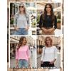 image:imageZeagoo Women Tops 3 Pack 34 Sleeve Crewneck Cute Basics Tees Casual Fashion Summer Spring T Shirts Business Work Tee TopBlackwhitepink