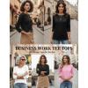 image:imageZeagoo Women Tops 3 Pack 34 Sleeve Crewneck Cute Basics Tees Casual Fashion Summer Spring T Shirts Business Work Tee TopBlackwhitepink