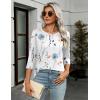 image:imageZeagoo Women Tops 3 Pack 34 Sleeve Crewneck Cute Basics Tees Casual Fashion Summer Spring T Shirts Business Work Tee TopBlackwhiteprint Bf290