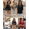 image:imageZeagoo Women Tops 3 Pack 34 Sleeve Crewneck Cute Basics Tees Casual Fashion Summer Spring T Shirts Business Work Tee TopBlackwhitered