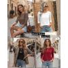 image:imageZeagoo Women Tops 3 Pack 34 Sleeve Crewneck Cute Basics Tees Casual Fashion Summer Spring T Shirts Business Work Tee TopBlackwhitered