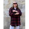 image:imageZeagoo Womens Plus Size Flannel Shirts Plaid Shirts Long Sleeves Casual Button Down Collared Shacket TopsBred