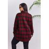 image:imageZeagoo Womens Plus Size Flannel Shirts Plaid Shirts Long Sleeves Casual Button Down Collared Shacket TopsBred