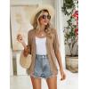 image:imageZeagoo Womens Short Sleeve 2026 Summer Crochet Cropped Cardigan V Neck Button up Bolero Shrug SweaterKhaki