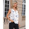 image:imageZeagoo Womens Silk Satin Camisole Tank Tops V Neck Pleated Dressy Casual Sleeveless Blouses Summer Business Work ShirtsBf290