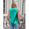 image:imageZeagoo Womens Silk Satin Camisole Tank Tops V Neck Pleated Dressy Casual Sleeveless Blouses Summer Business Work ShirtsPeacock Blue