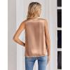 image:imageZeagoo Womens Silk Satin Tank Tops V Neck Casual Camisoles Sleeveless Business Work Blouses Dressy Summer ShirtsLight Coffee