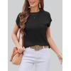 image:imageZeagoo Womens Sweater Vest Fall 2026 Loose Fit Cape Sleeve Knit Ribbed Tank Tops with Front PocketBlack