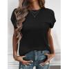 image:imageZeagoo Womens Sweater Vest Fall 2026 Loose Fit Cape Sleeve Knit Ribbed Tank Tops with Front PocketBlack