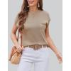 image:imageZeagoo Womens Sweater Vest Fall 2026 Loose Fit Cape Sleeve Knit Ribbed Tank Tops with Front PocketLight Coffee