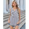image:imageZeagoo Womens Tank Tops Sleeveless Peplum V Neck Babydoll Casual Flowy Boho Beach Summer ShirtsFloral Dh62