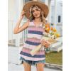 image:imageZeagoo Womens Tank Tops Sleeveless Peplum V Neck Babydoll Casual Flowy Boho Beach Summer ShirtsStripes Tw669