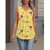 image:imageZeagoo Womens Tank Tops Summer Sleeveless Loose Fit Tops V Neck Pleated Shirts Basic Tees Dressy Casual Trendy ClothesBf351yellow