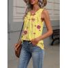 image:imageZeagoo Womens Tank Tops Summer Sleeveless Loose Fit Tops V Neck Pleated Shirts Basic Tees Dressy Casual Trendy ClothesBf351yellow