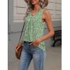 image:imageZeagoo Womens Tank Tops Summer Sleeveless Loose Fit Tops V Neck Pleated Shirts Basic Tees Dressy Casual Trendy ClothesXh534 Green Flower