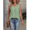 image:imageZeagoo Womens Tank Tops Summer Sleeveless Loose Fit Tops V Neck Pleated Shirts Basic Tees Dressy Casual Trendy ClothesXh534 Green Flower