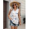 image:imageZeagoo Womens Tops 2026 Flowy Peplum Summer V Neck Babydoll Tank Top Casual Beach Vacation ClothesBf290