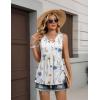 image:imageZeagoo Womens Tops 2026 Flowy Peplum Summer V Neck Babydoll Tank Top Casual Beach Vacation ClothesBf290