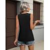 image:imageZeagoo Womens Tops 2026 Flowy Peplum Summer V Neck Babydoll Tank Top Casual Beach Vacation ClothesBlack