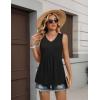 image:imageZeagoo Womens Tops 2026 Flowy Peplum Summer V Neck Babydoll Tank Top Casual Beach Vacation ClothesBlack
