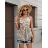 image:imageZeagoo Womens Tops 2026 Flowy Peplum Summer V Neck Babydoll Tank Top Casual Beach Vacation ClothesMz453