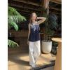 image:imageZeagoo Womens Tops 2026 Flowy Peplum Summer V Neck Babydoll Tank Top Casual Beach Vacation ClothesSf103