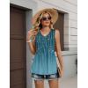 image:imageZeagoo Womens Tops 2026 Flowy Peplum Summer V Neck Babydoll Tank Top Casual Beach Vacation ClothesXh363