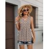 image:imageZeagoo Womens Tops 2026 Flowy Peplum Summer V Neck Babydoll Tank Top Casual Beach Vacation ClothesXh498