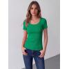 image:imageZeagoo Womens Tops Short Sleeve Scoop Neck Shirts Ribbed Knit Fitted Basic Tees Casual Summer Work ClothesOasis
