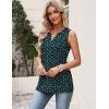 image:imageZeagoo Womens V Neck Tank Tops 2026 Summer Tops Casual Sleeveless Shirts Loose Fit Dressy Business Work ClothesXh522dark Green Floral